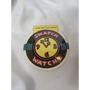 Vintage 80's Swatch Watch Funwear Sticker Peel‎ And Stick Rare Promo Label Ad